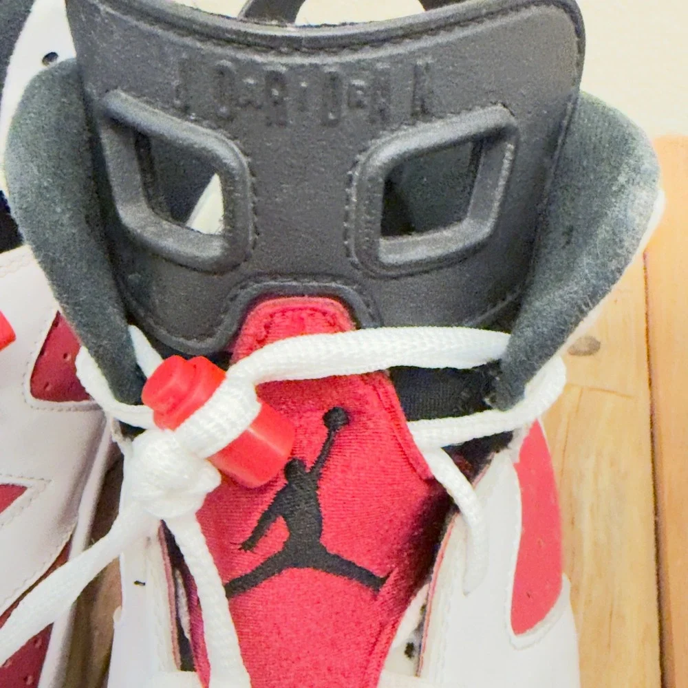 Air Jordan 6 Retro Carmine Red White Black Mens Basketball Shoes CT8529-106